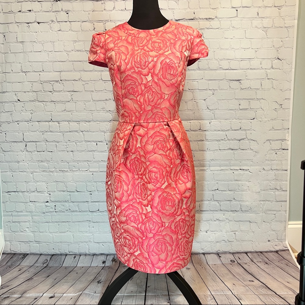 🛍Carmen Marc Valvo Rosette Envelope Dress | sz12